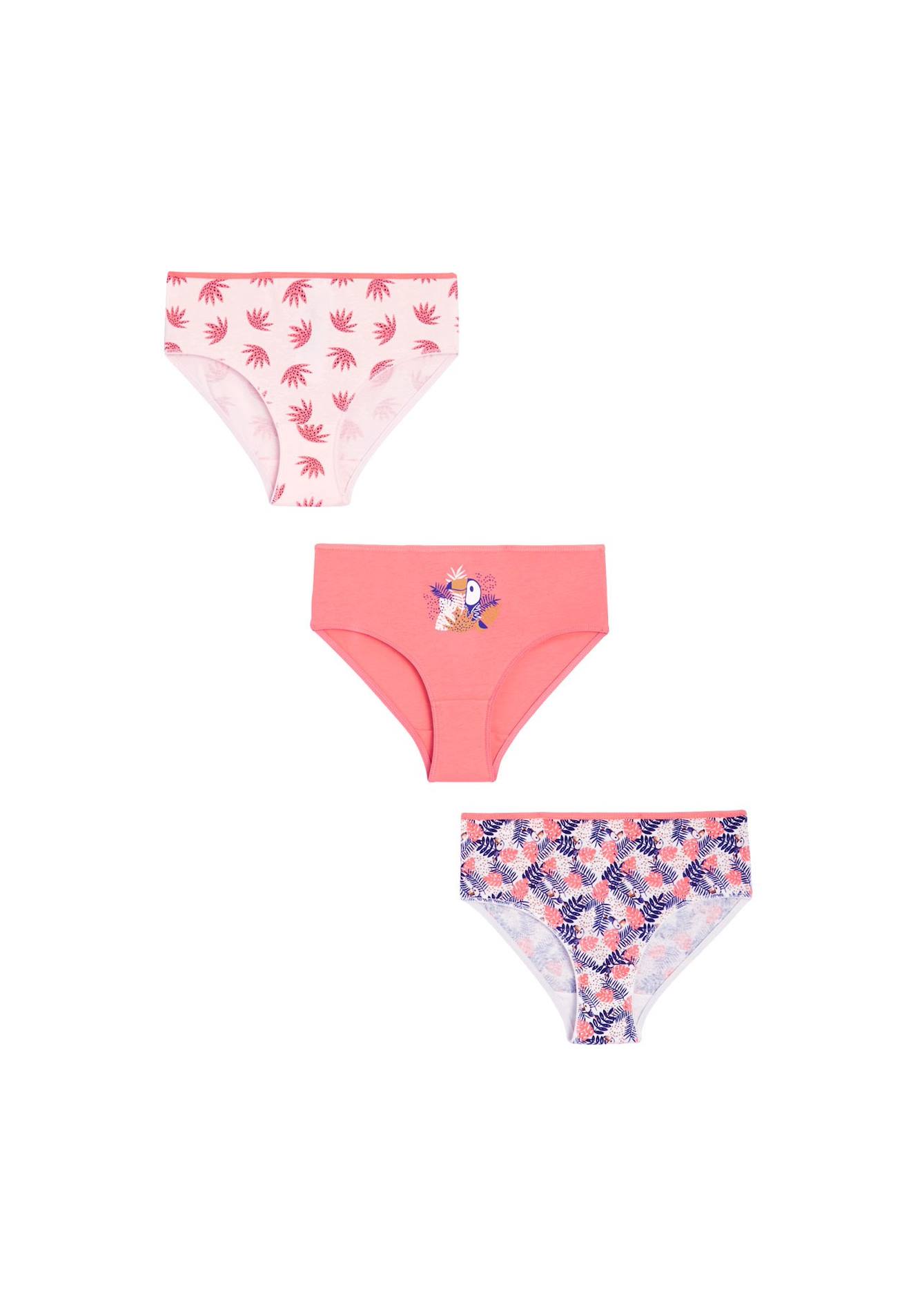 Lot De 3 Culottes Fille Pareo Rose