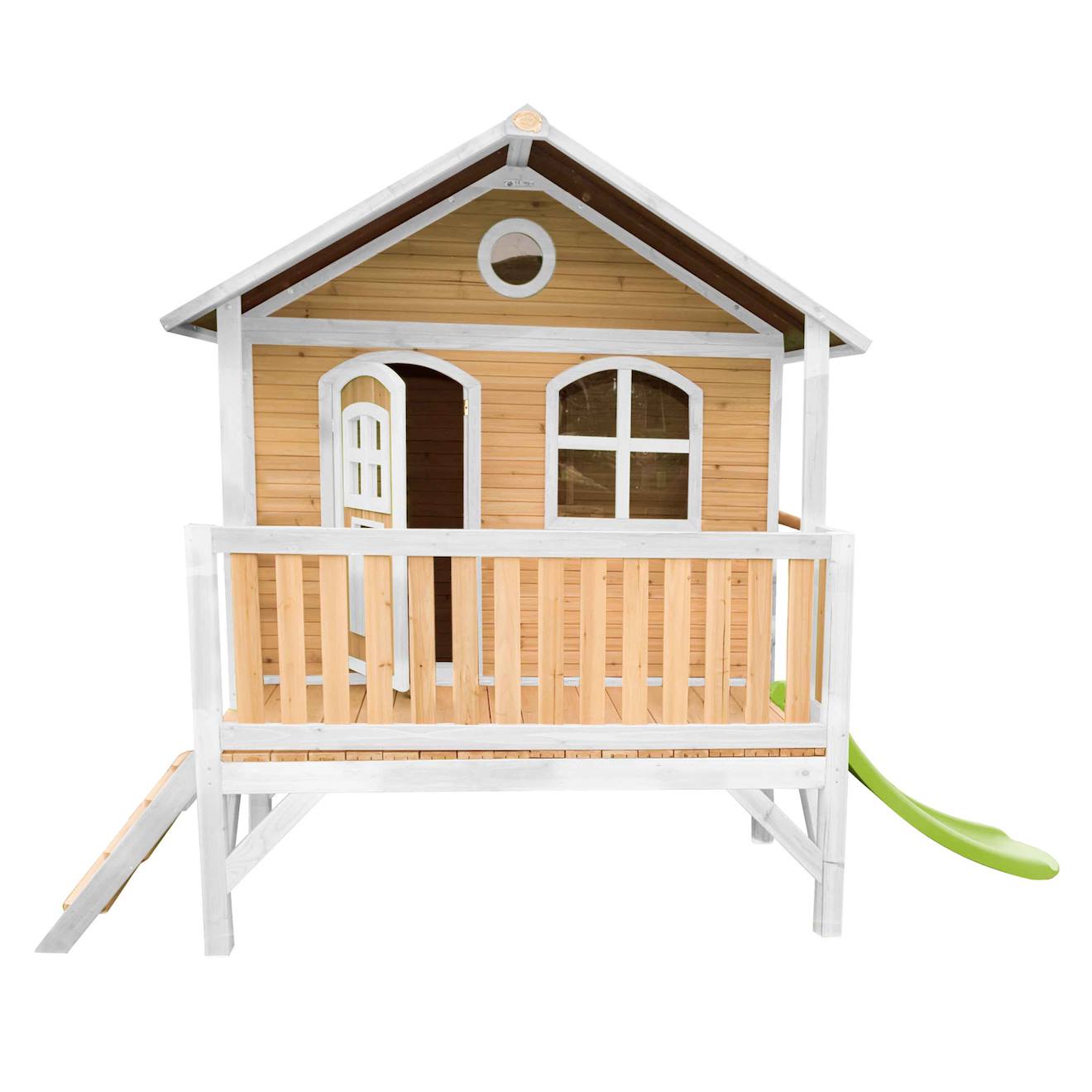 Maisonnette Sur Pilotis Avec Toboggan Vert Citron
