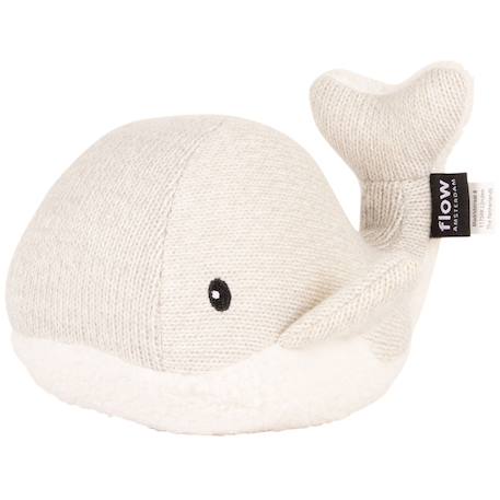 FLOW - Peluche Bruit Blanc Rechargeable Baleine Moby Gris Gris