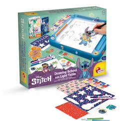 Jouet-Activités artistiques et musicales-Ardoises magiques-Stitch ecole de dessins avec table lumineuse