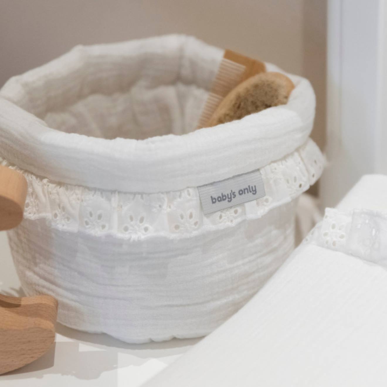 Panier De Toilette Calm Blanc (20 X 20 Cm) Blanc (Baby's Only) - Image 1
