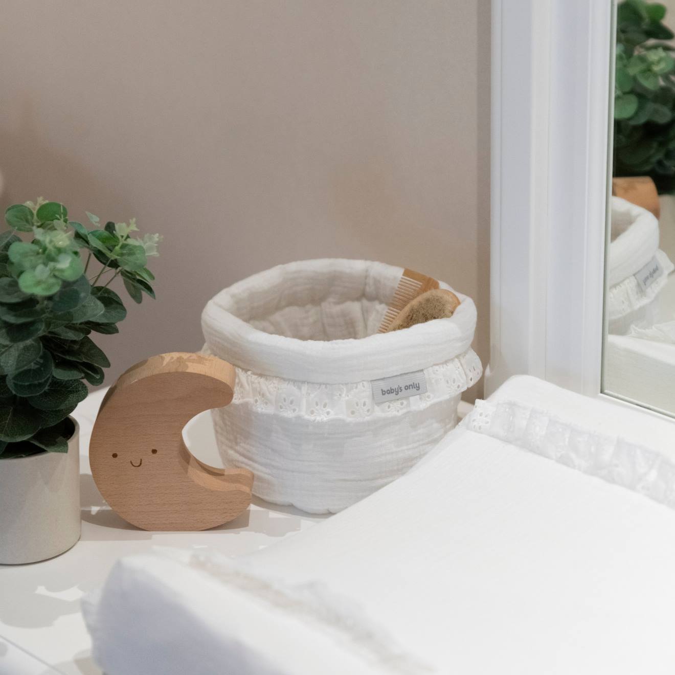 Panier De Toilette Calm Blanc (20 X 20 Cm) Blanc (Baby's Only) - Image 2