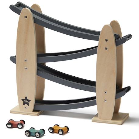 Kids Concept - Rampe Pour Voitures Grise Aiden Gris, Beige, Rouge