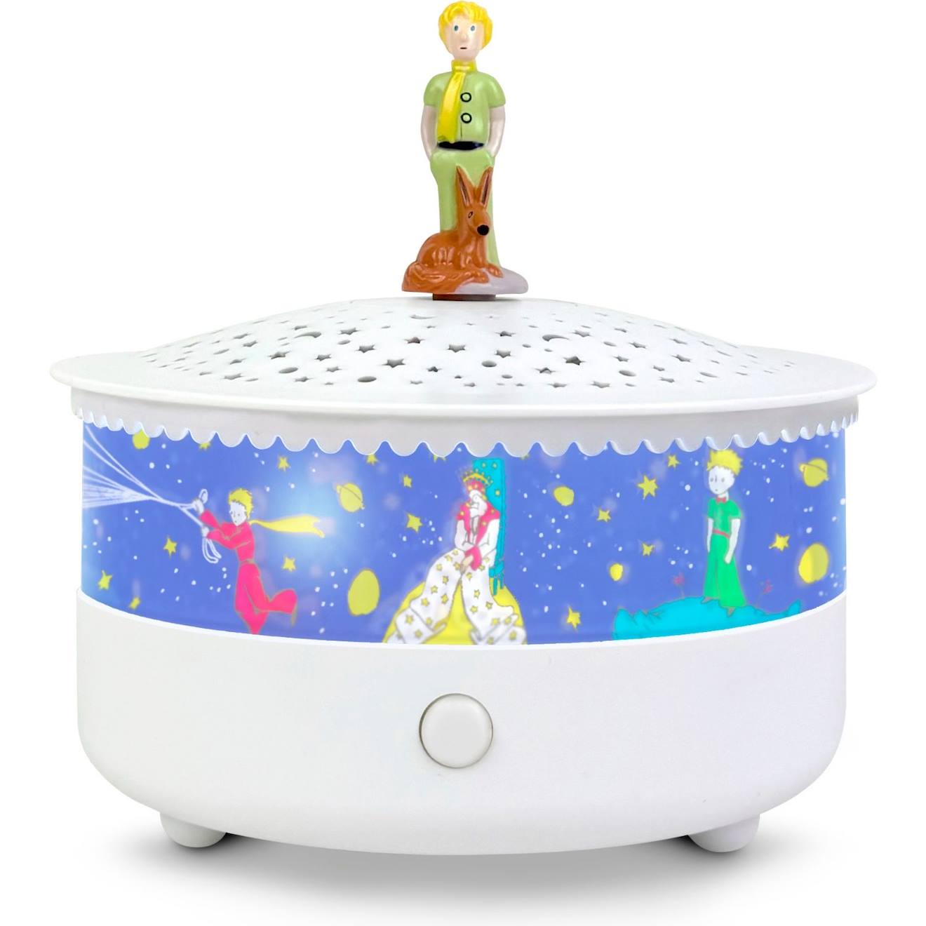 Veilleuse Projecteur D'étoiles Le Petit Prince Rechargeable Blanc, Bleu, Vert