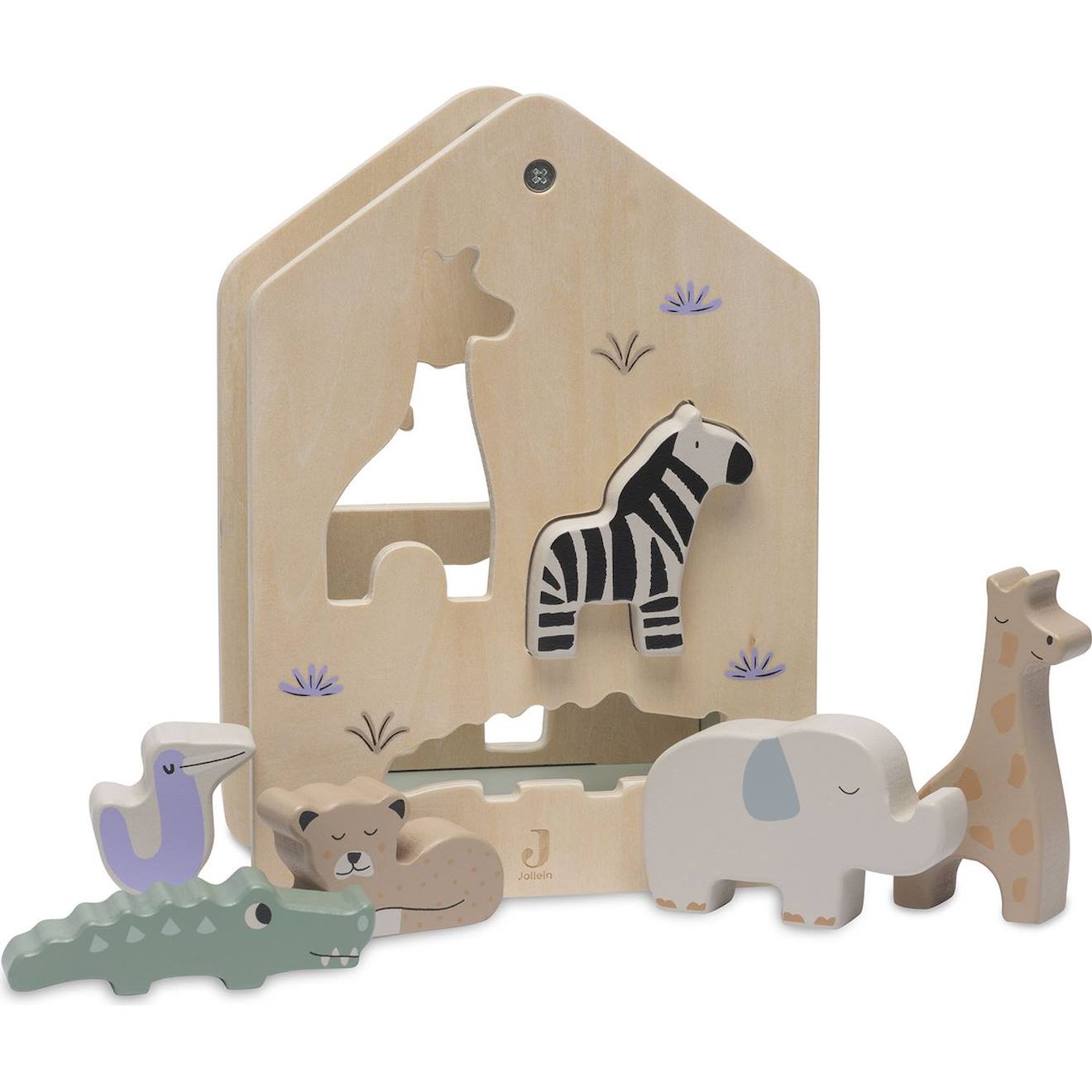 Boîte À Forme En Bois Beige, Orange, Vert