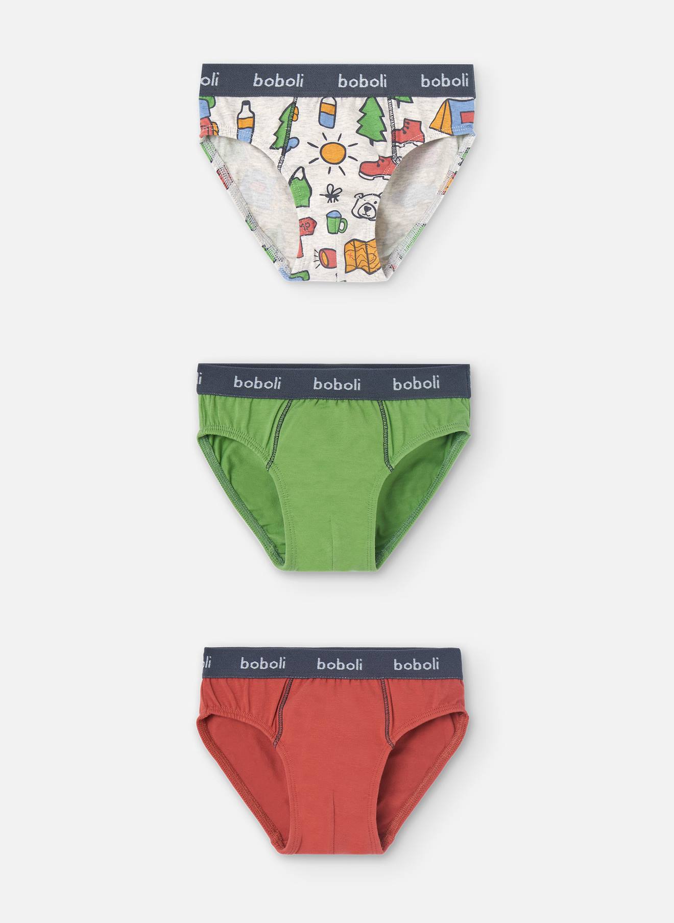 Pack De 3 Slips De Différentes Couleurs Avec Logo Sur La Taille Multicolore