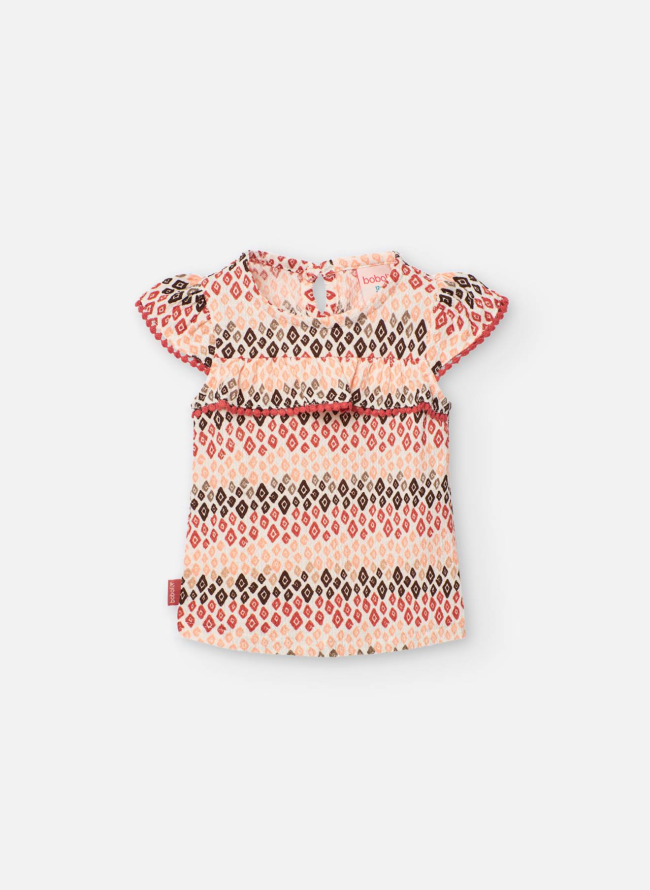T-shirt En Coton Avec Imprimé Ethnique Multicolore