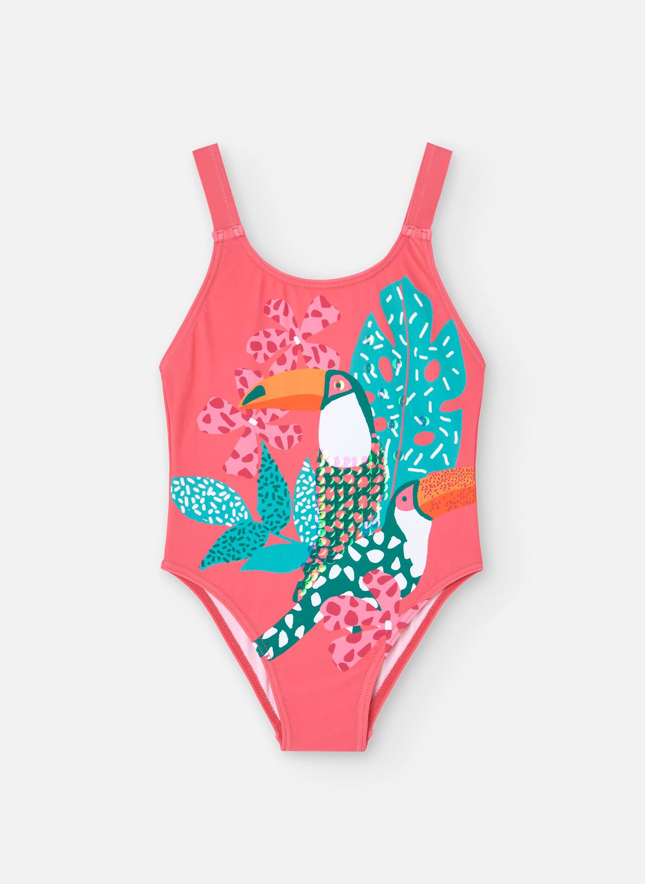Maillot De Bain Avec Imprimé Frontal Rose