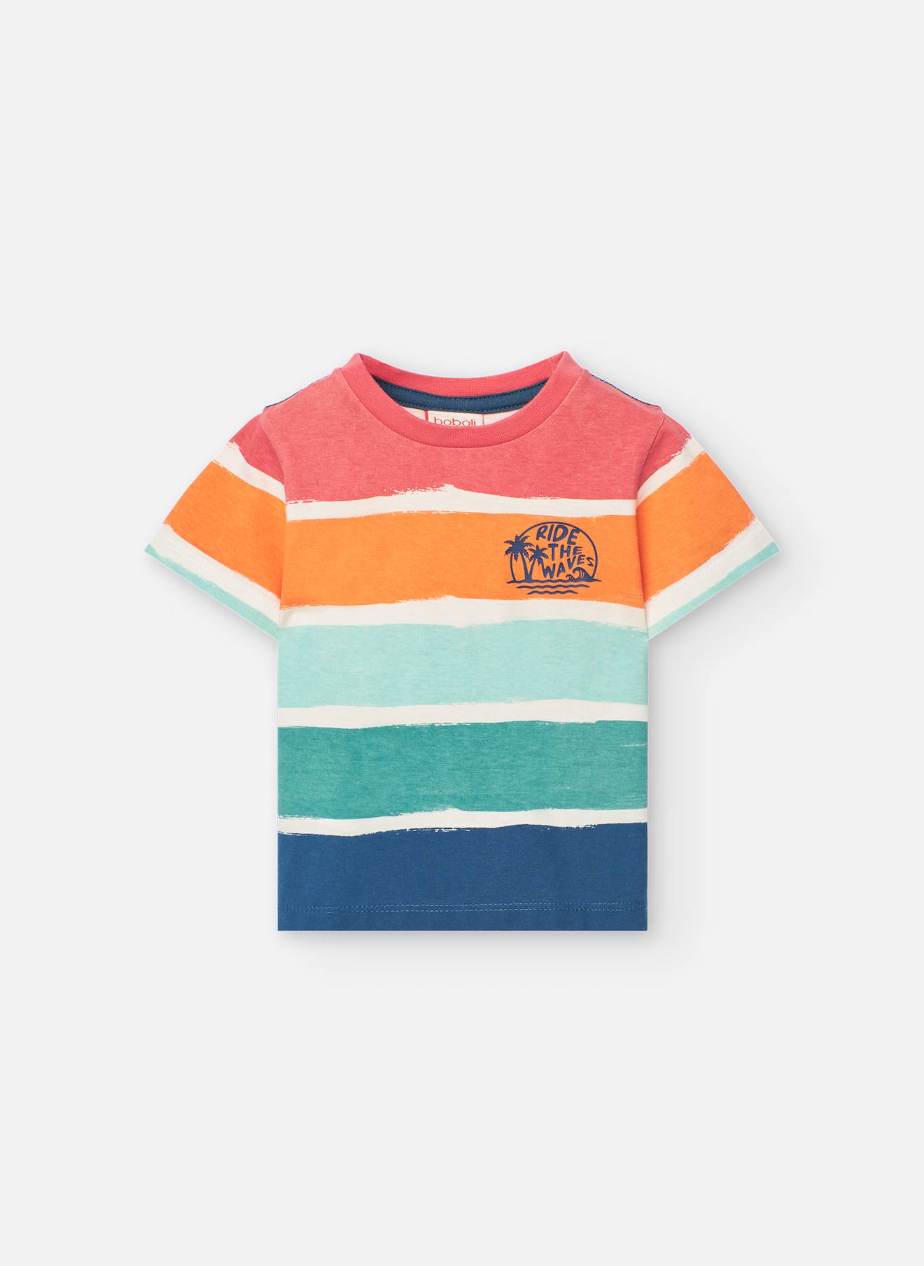 T-shirt Imprimé 100 % Coton Multicolore
