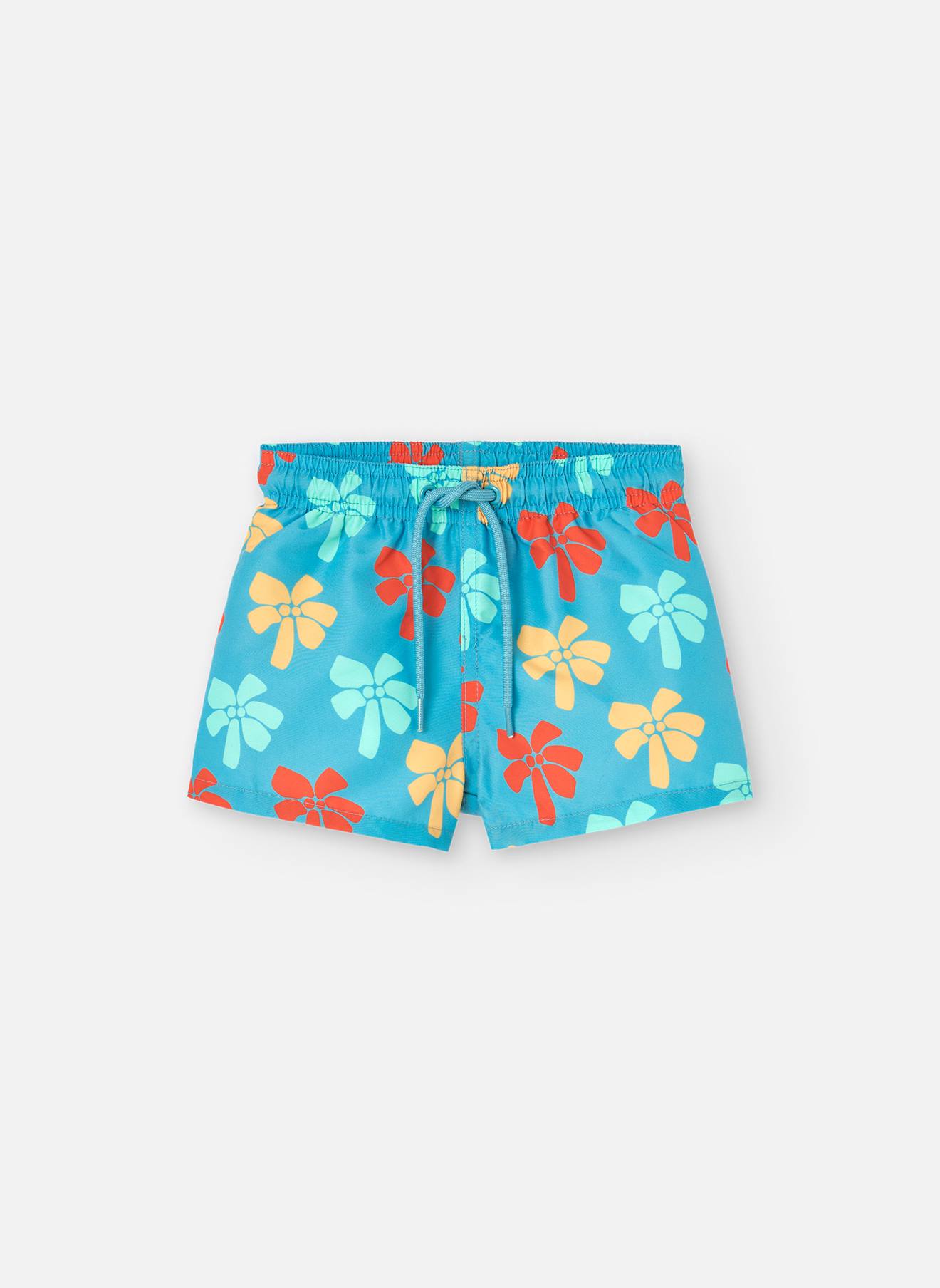 Maillot De Bain Imprimé Avec Cordon De Réglage Bleu