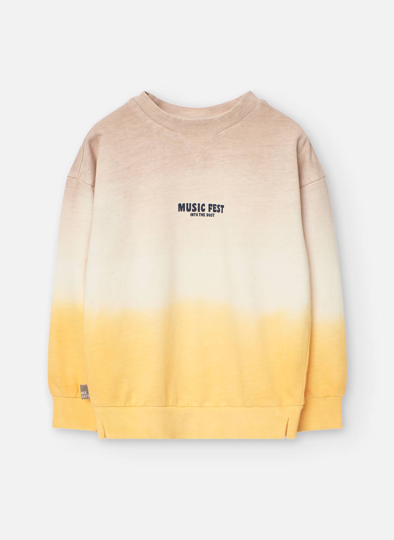 Sweat En Coton Avec Col Rond Multicolore