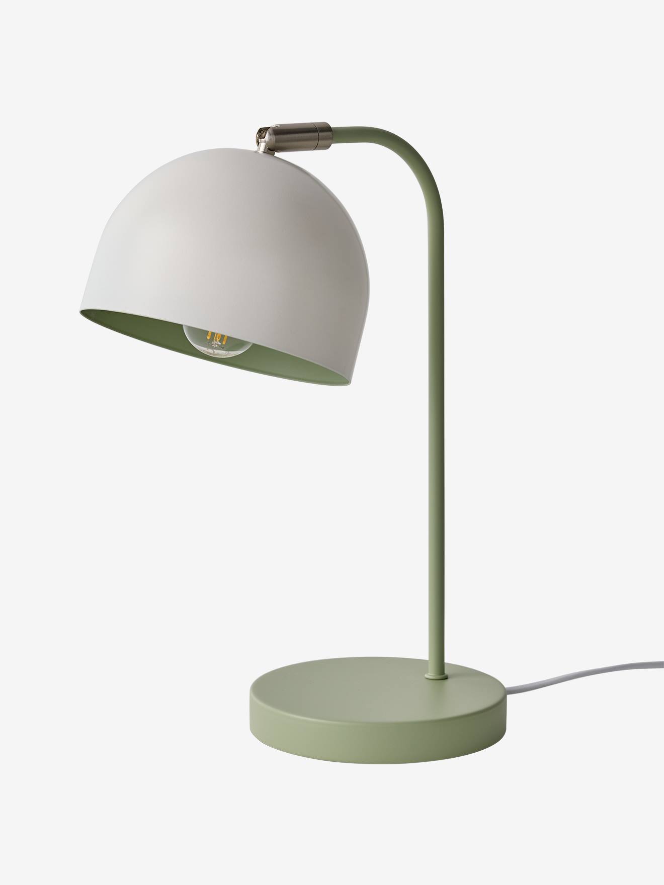Lampe à poser en métal bicolore vert sauge