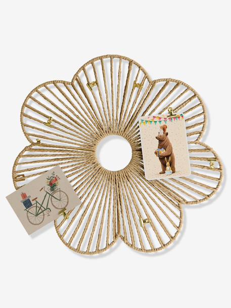 Pêle-mêle fleur en corde de papier beige 3 - vertbaudet enfant 