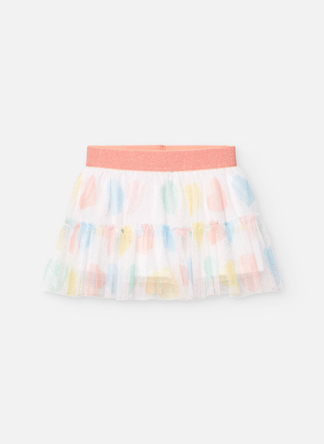Jupe En Tulle Avec Cœurs Multicolores Multicolore
