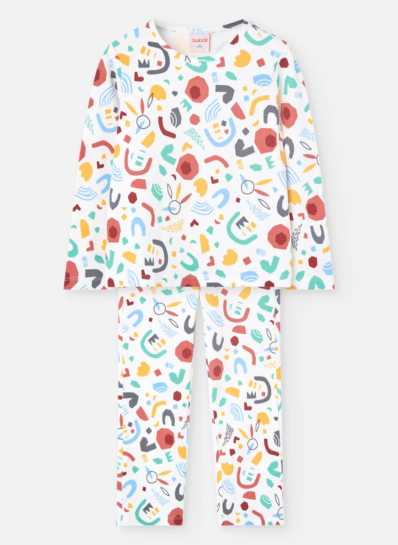 Pyjama Long Avec Imprimé Fantaisie Multicolore