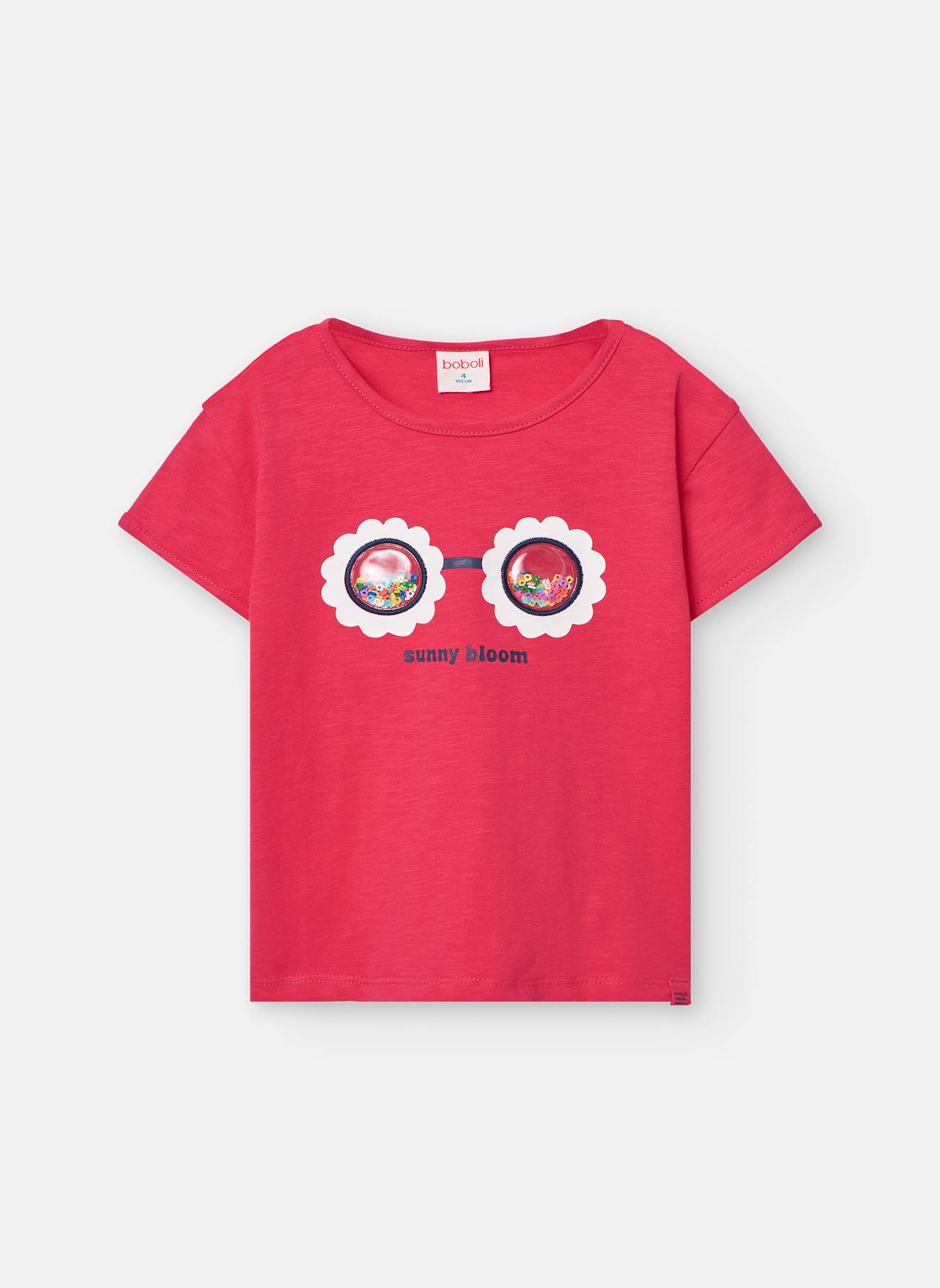 T-shirt À Manches Courtes Avec Col Rond Rose