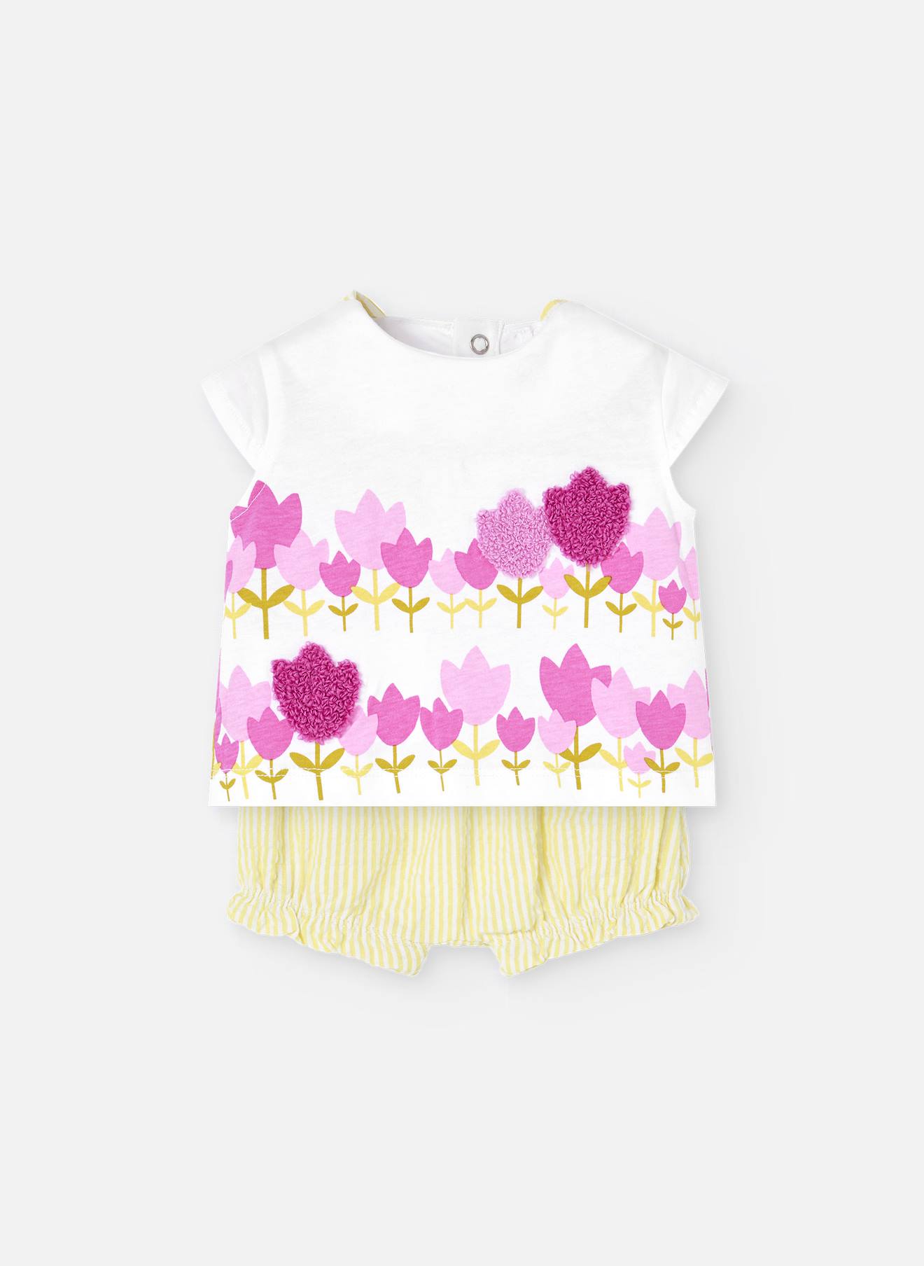 Ensemble T-shirt À Manches Courtes Et Short Blanc