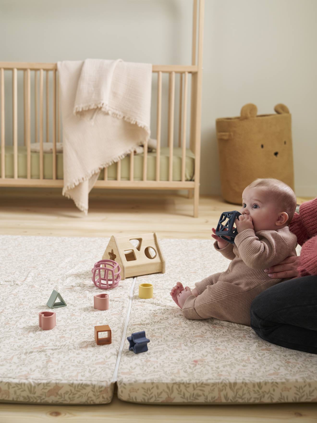 Tapis de motricité pliable et déhoussable babylon