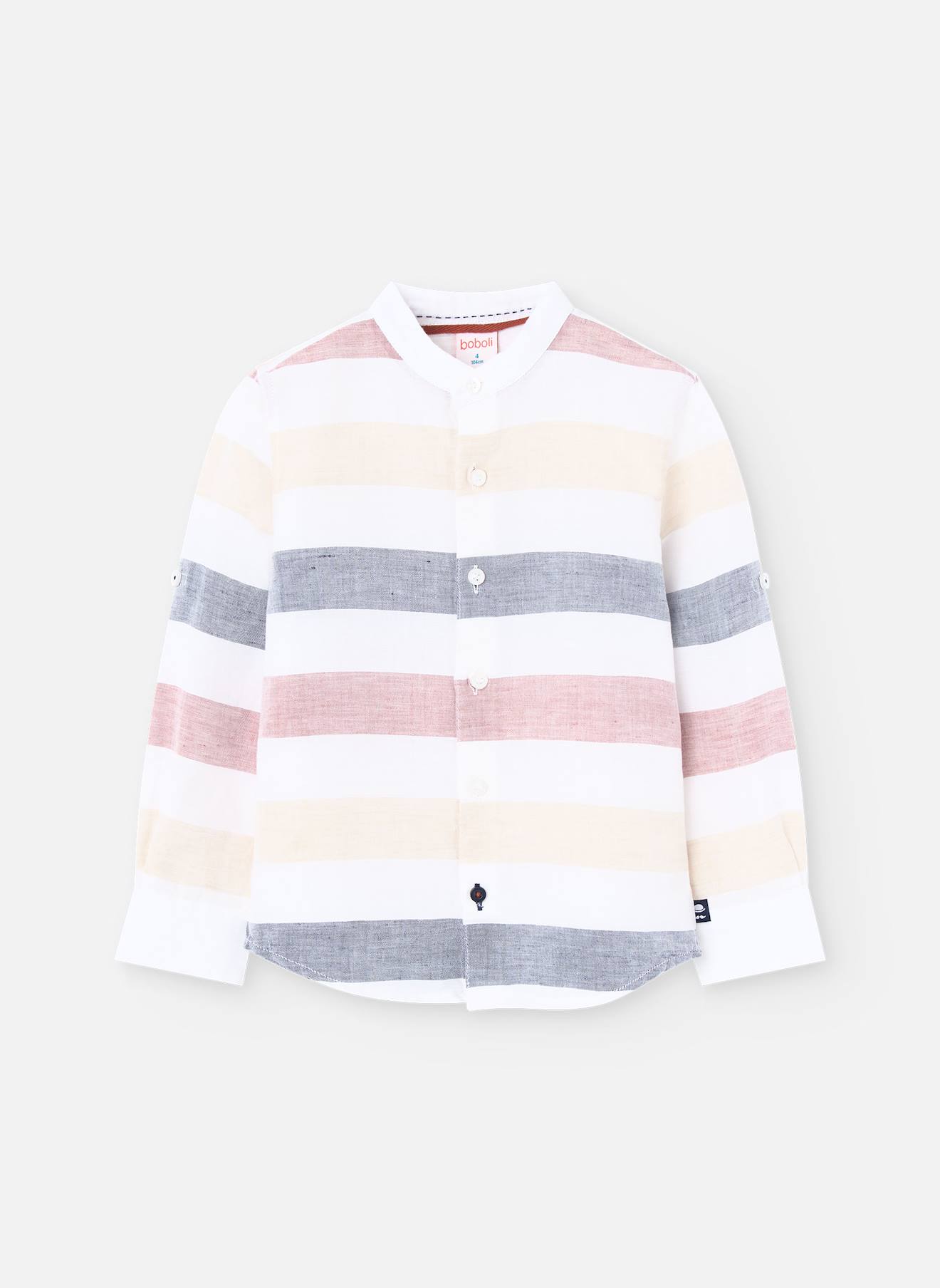 Chemise En Lin À Rayures Multicolore