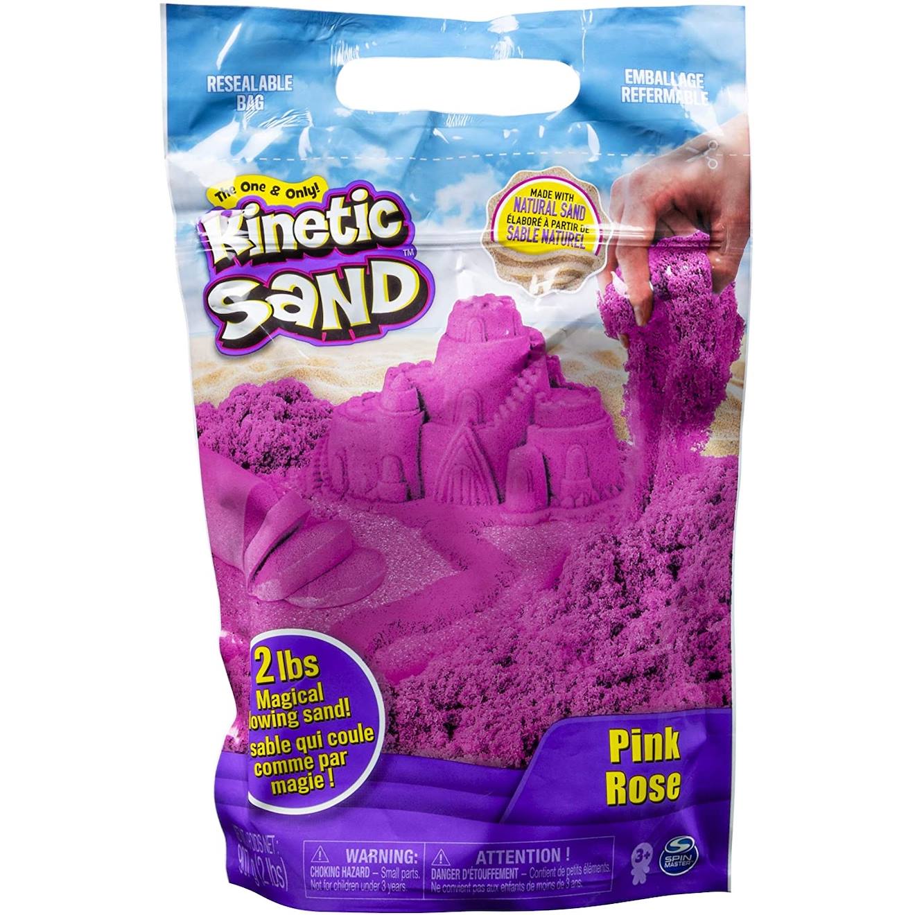 Kinetic Sand Colour Bag Sac Rose 907 G Multicolore