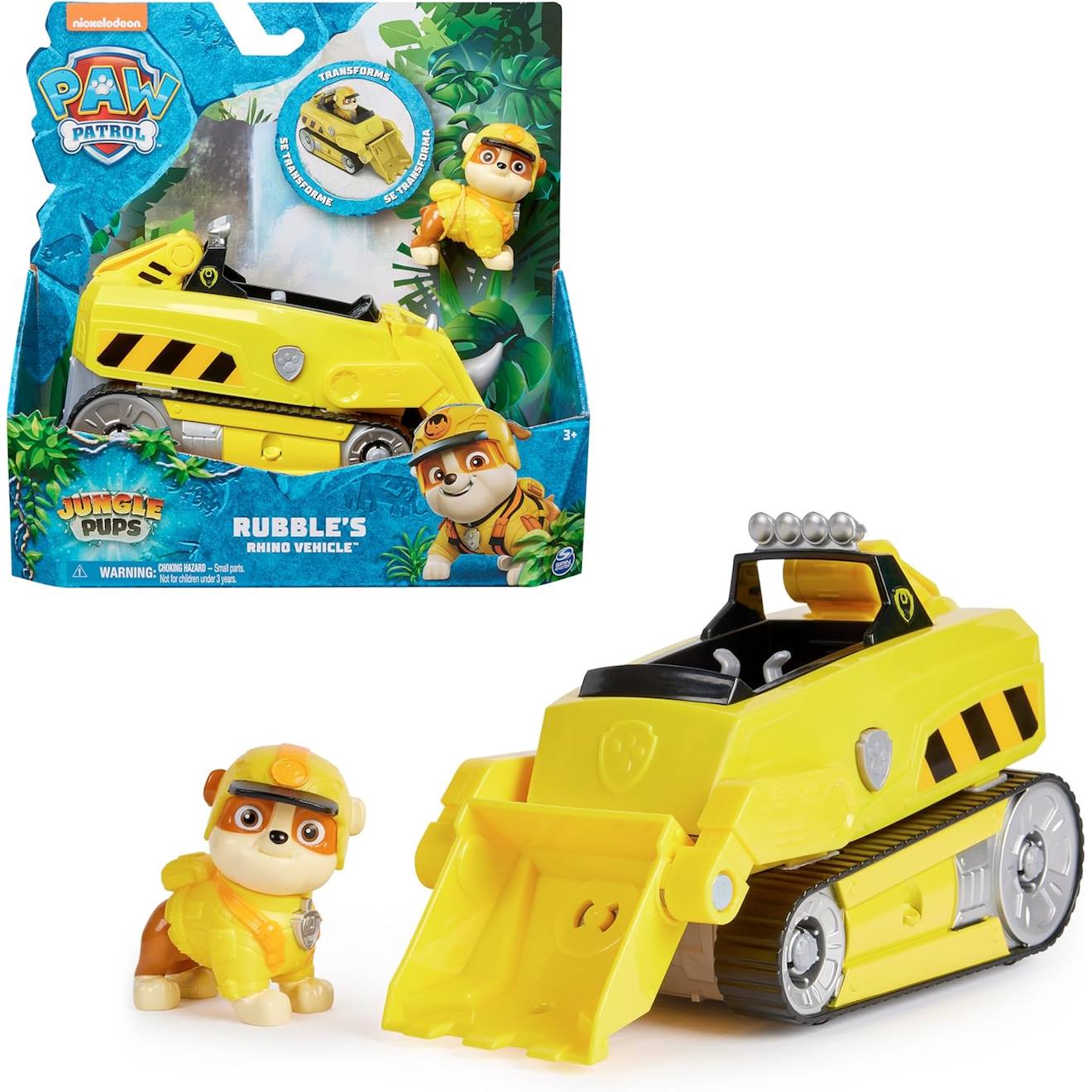 Paw Patrol - Les Chiots De La Jungle - Solid Rubble Jaune