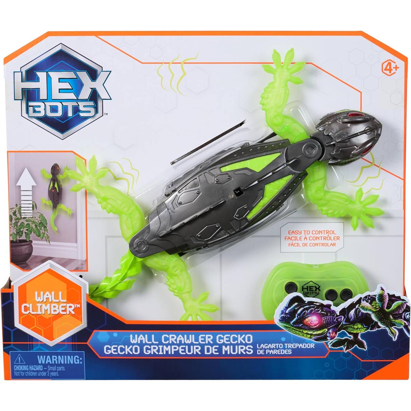 Hex Bots - Gecko Rampant Sur Les Murs Vert