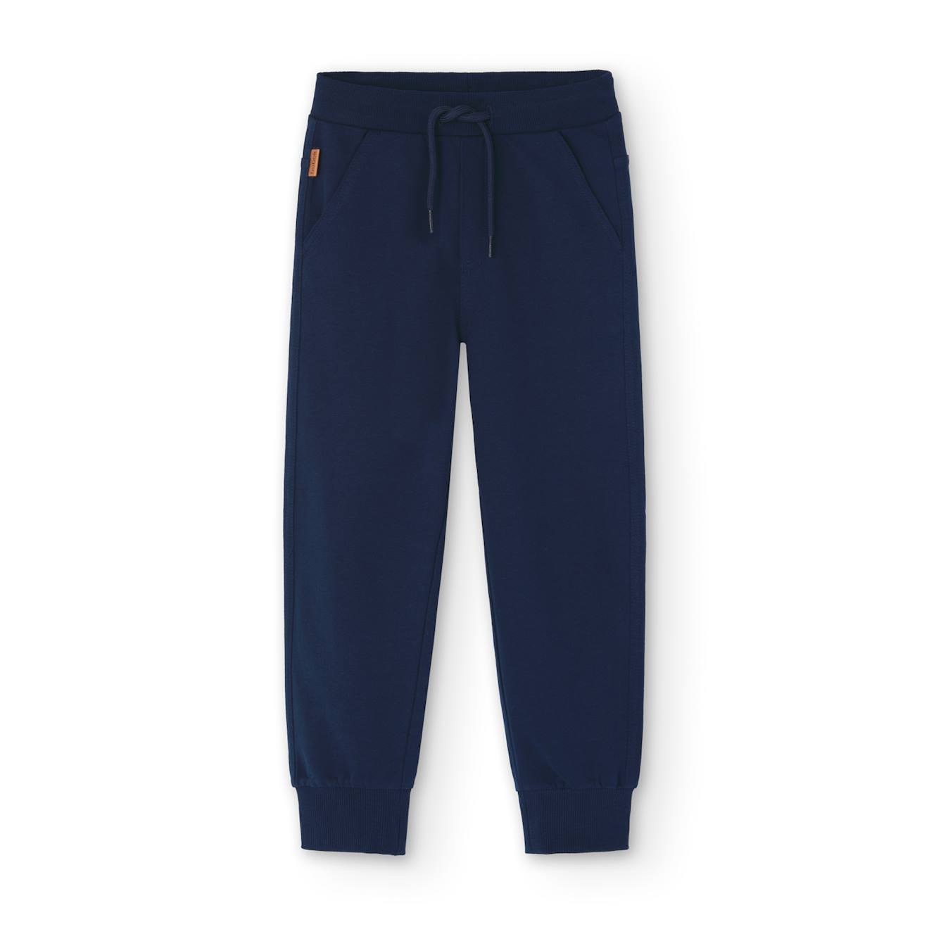 Pantalon De Sport En Coton Avec Cordon De Serrage Bleu