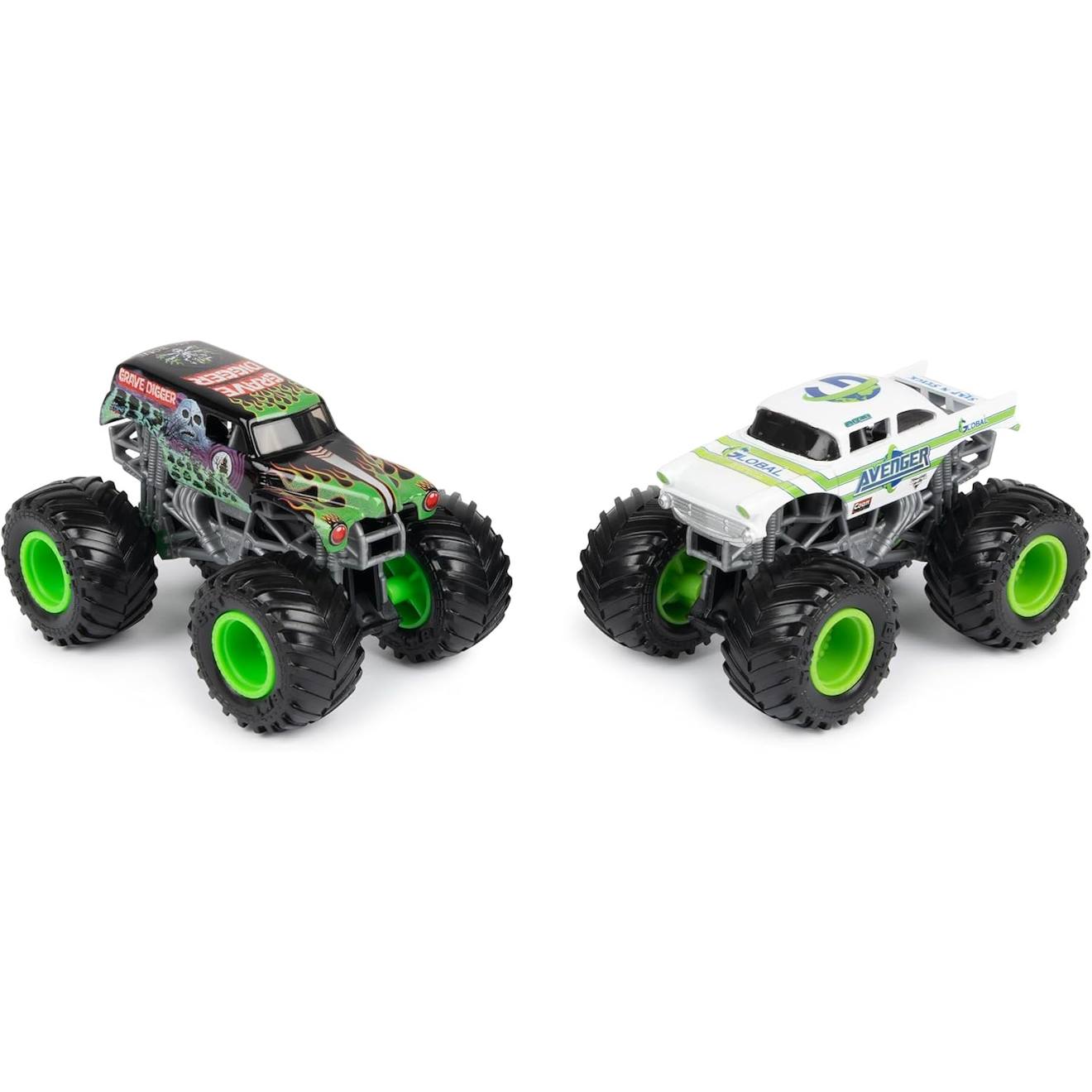 Monster Jam - Pack De Deux Véhicules Die Cast 1:64 Multicolore