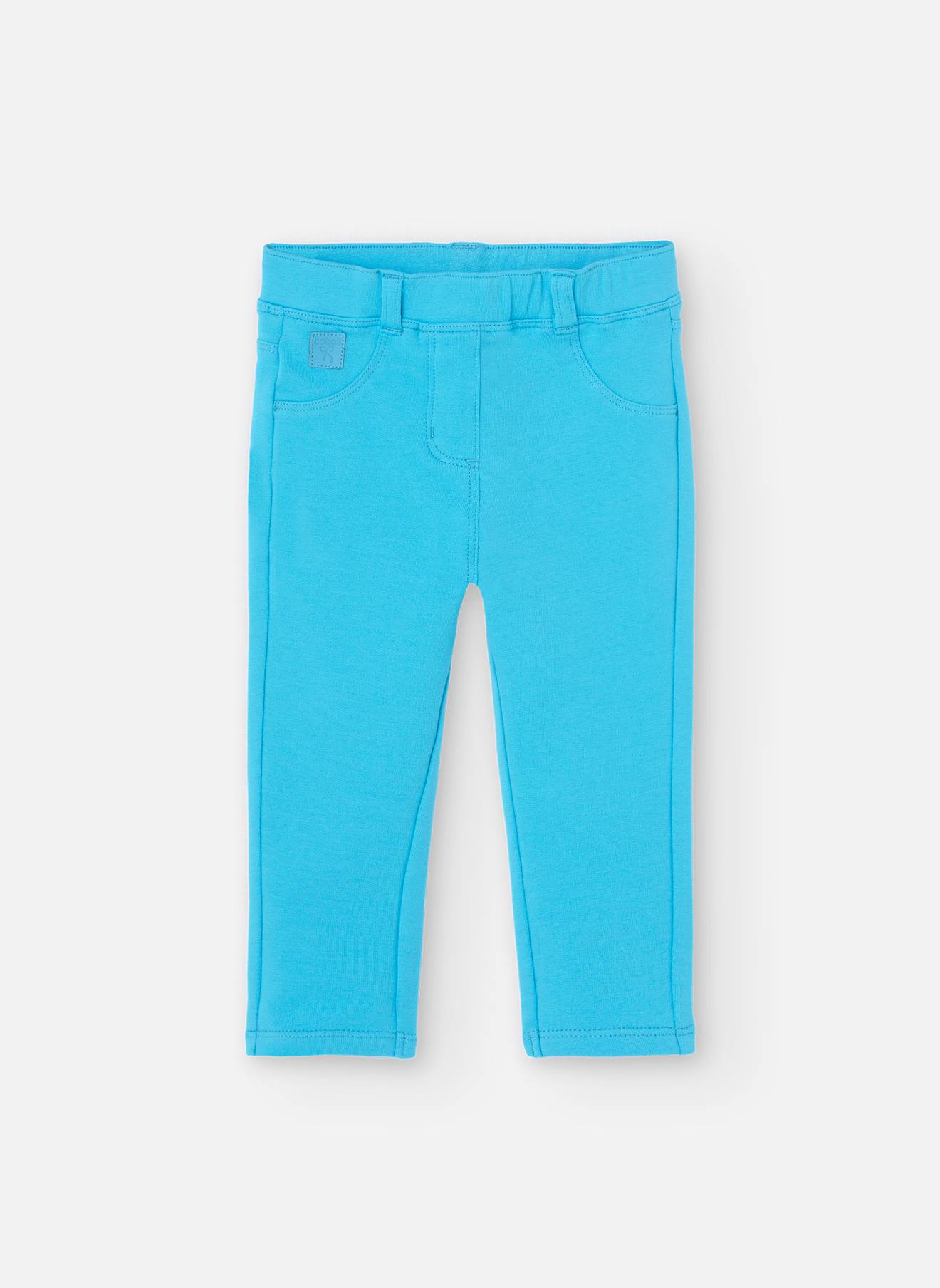 Pantalon En Molleton Basic Bleu