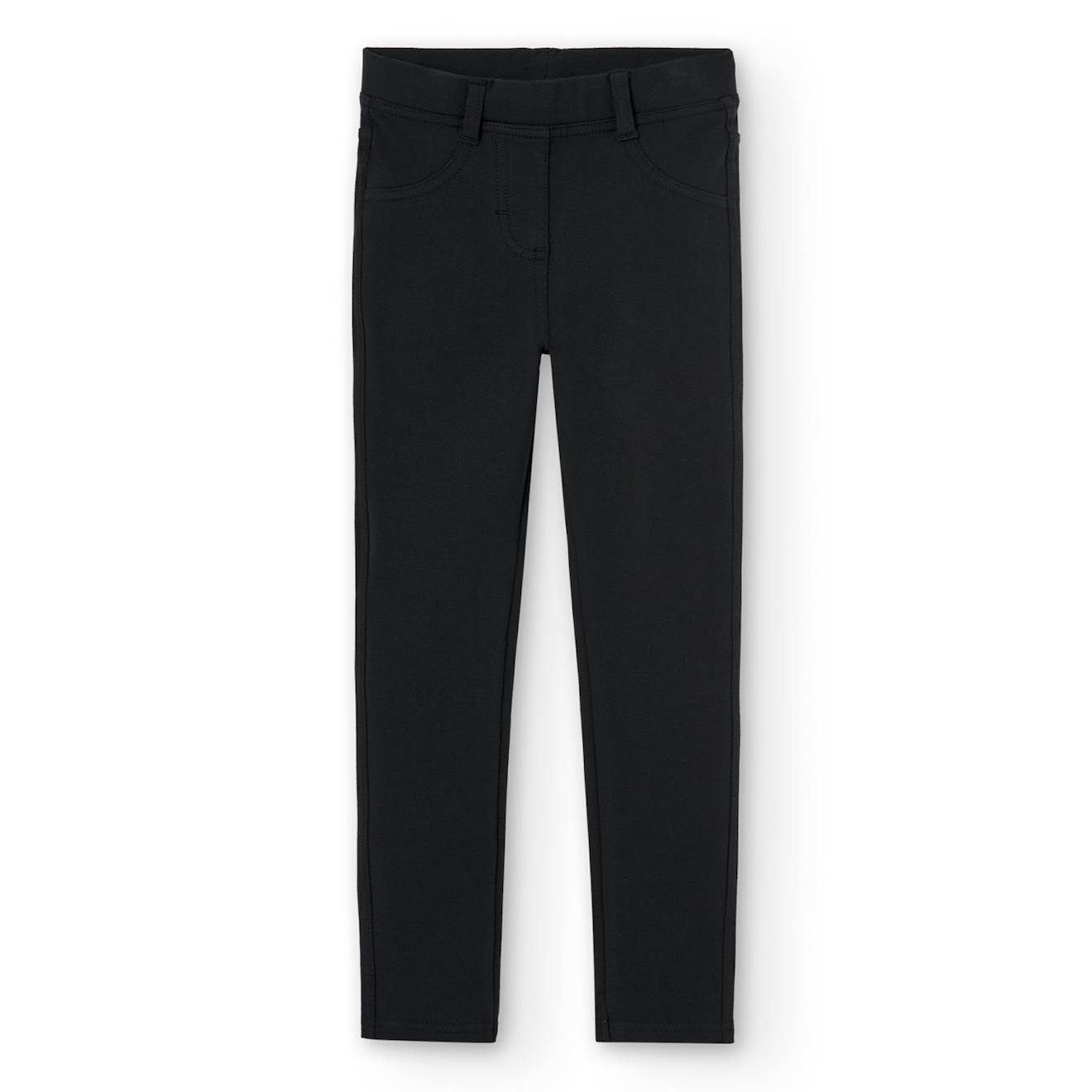 Pantalon De Sport Uni En Molleton Élastique Noir