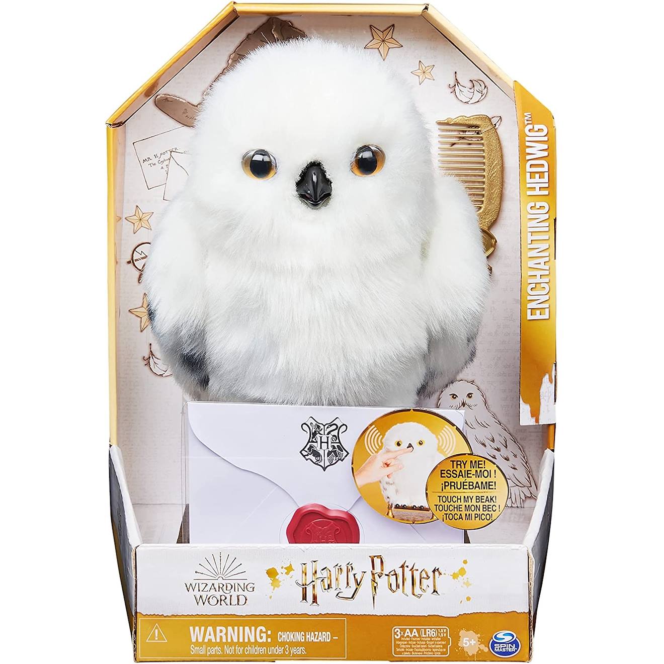 Wizarding World Harry Potter - Hibou Interactif En Peluche Hedwig Blanc