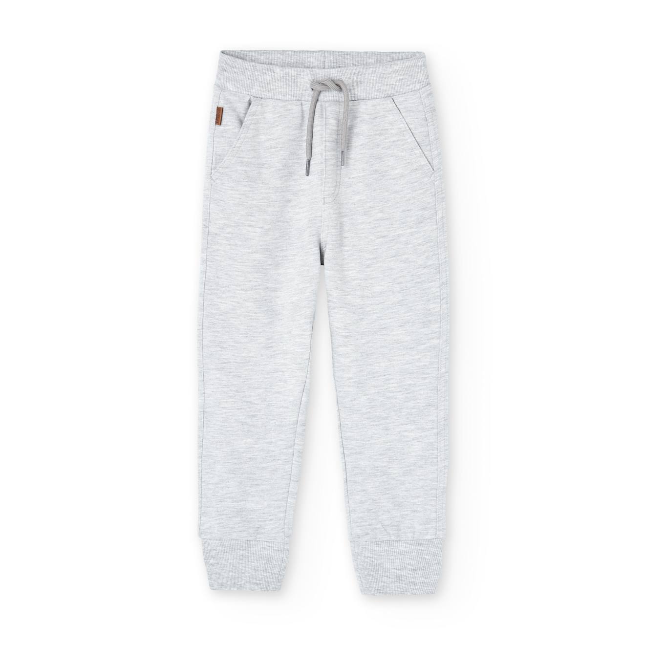 Pantalon De Sport En Coton Avec Cordon De Serrage Gris