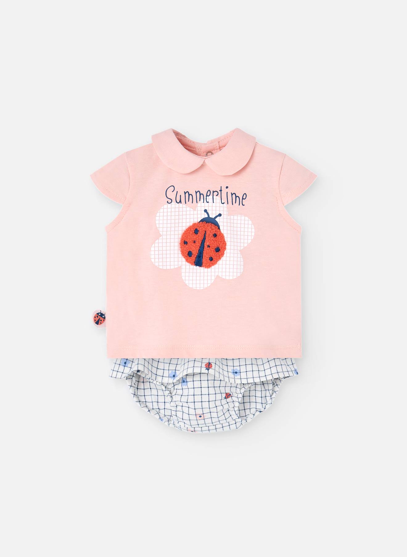 Ensemble T-shirt À Manches Courtes Et Short Rose