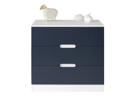 Chambre enfant lit superposé évolutif Blanc / bleu nuit+Blanc / vert mousse 3 - vertbaudet enfant 