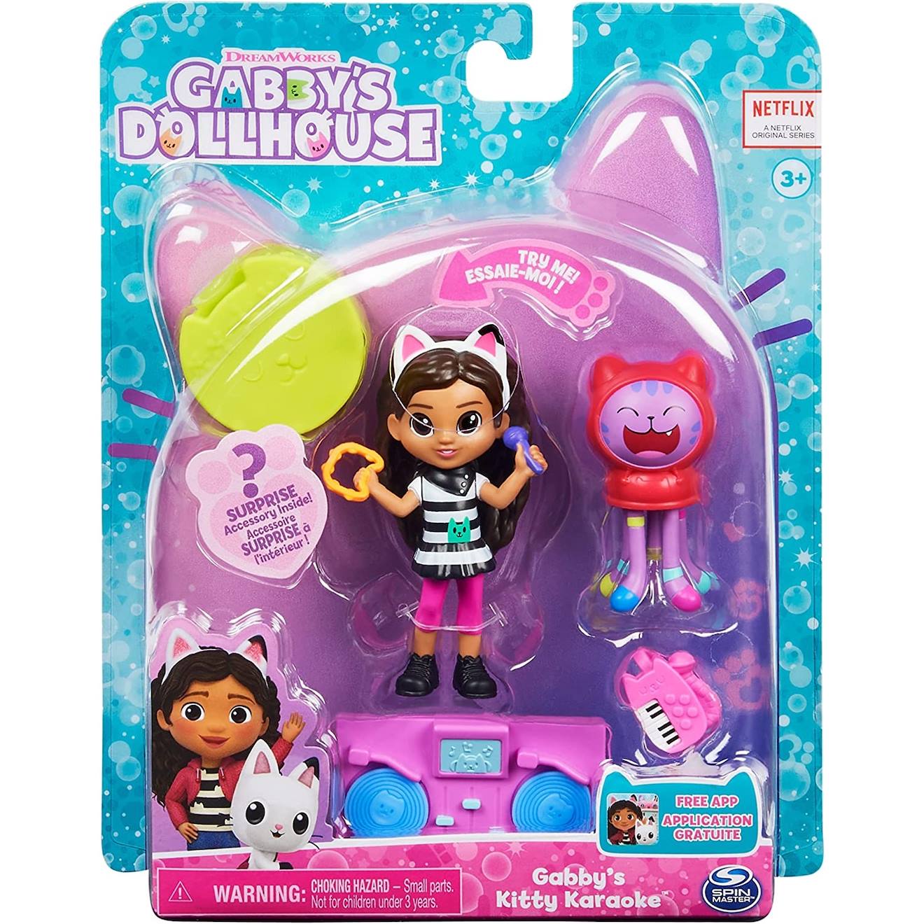 Gabby's Dollhouse Gabby's Kitty Karaoke Figurine Et Chat Multicolore