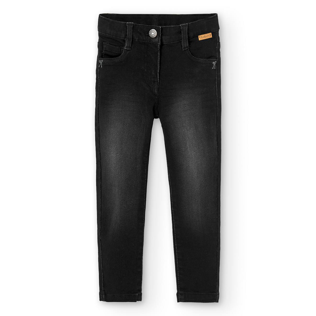 Jean À Cinq Poches Avec Passants À La Taille Noir
