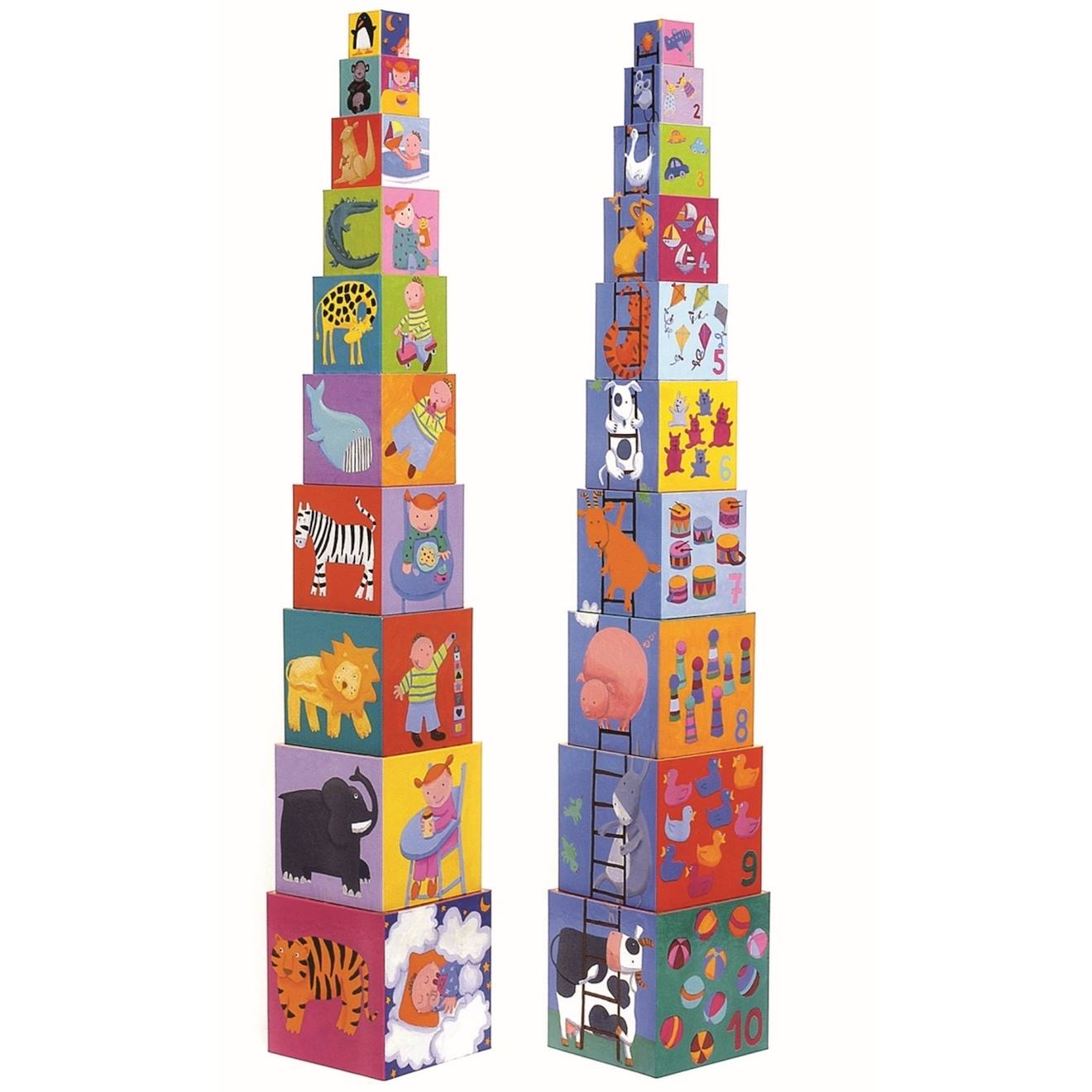 Cubes Premier Âge - 10 Cubes Rigolos Multicolore