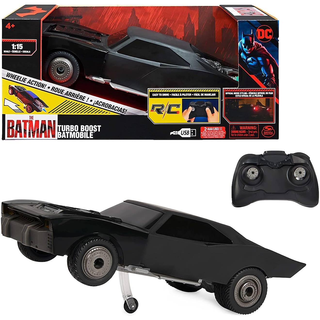 Batman Movie Batmobile Turbo Boost Noir