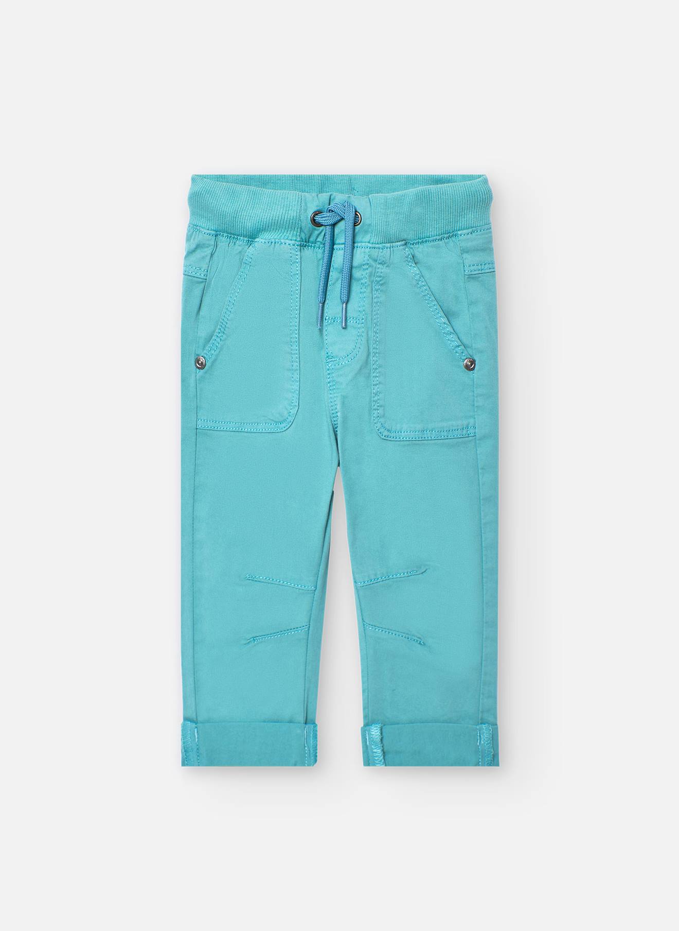 Pantalon En Toile Gabardine Vert