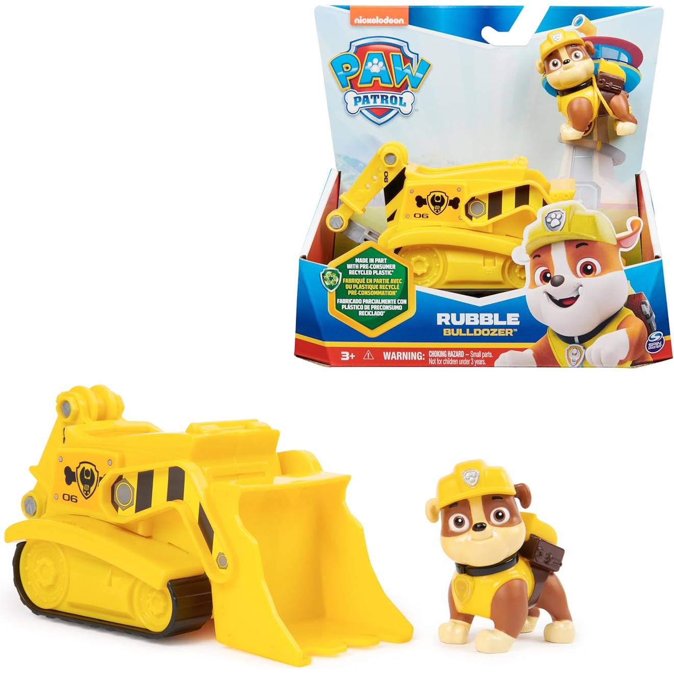 La Pat Patrouille Véhicule De Chantier Avec La Figurine De Rubble Multicolore