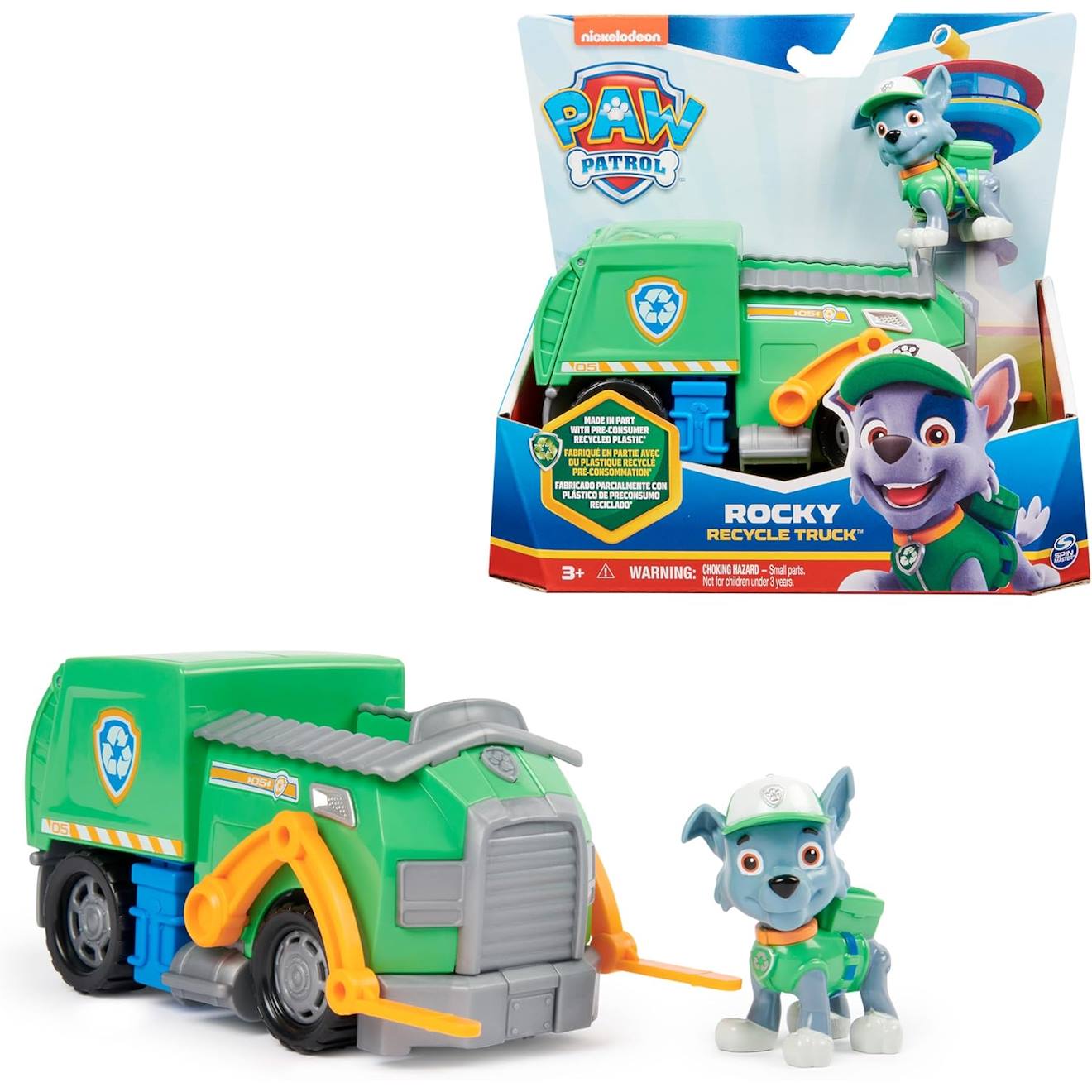 La Pat Patrouille Camion De Recyclage Avec La Figurine De Rocky Multicolore