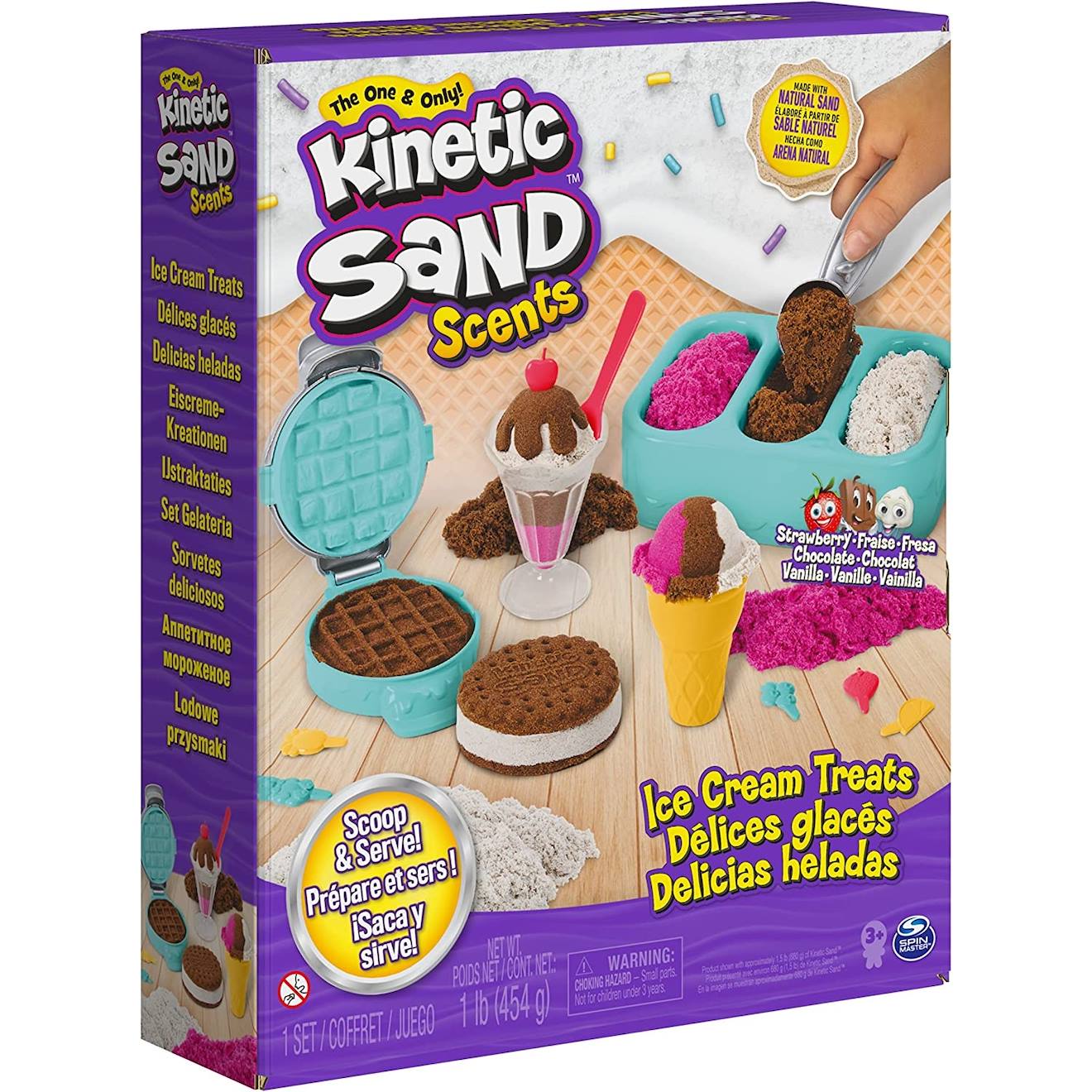 Kinetic Sand Set De Crème Glacée Avec Du Sable Parfumé Multicolore