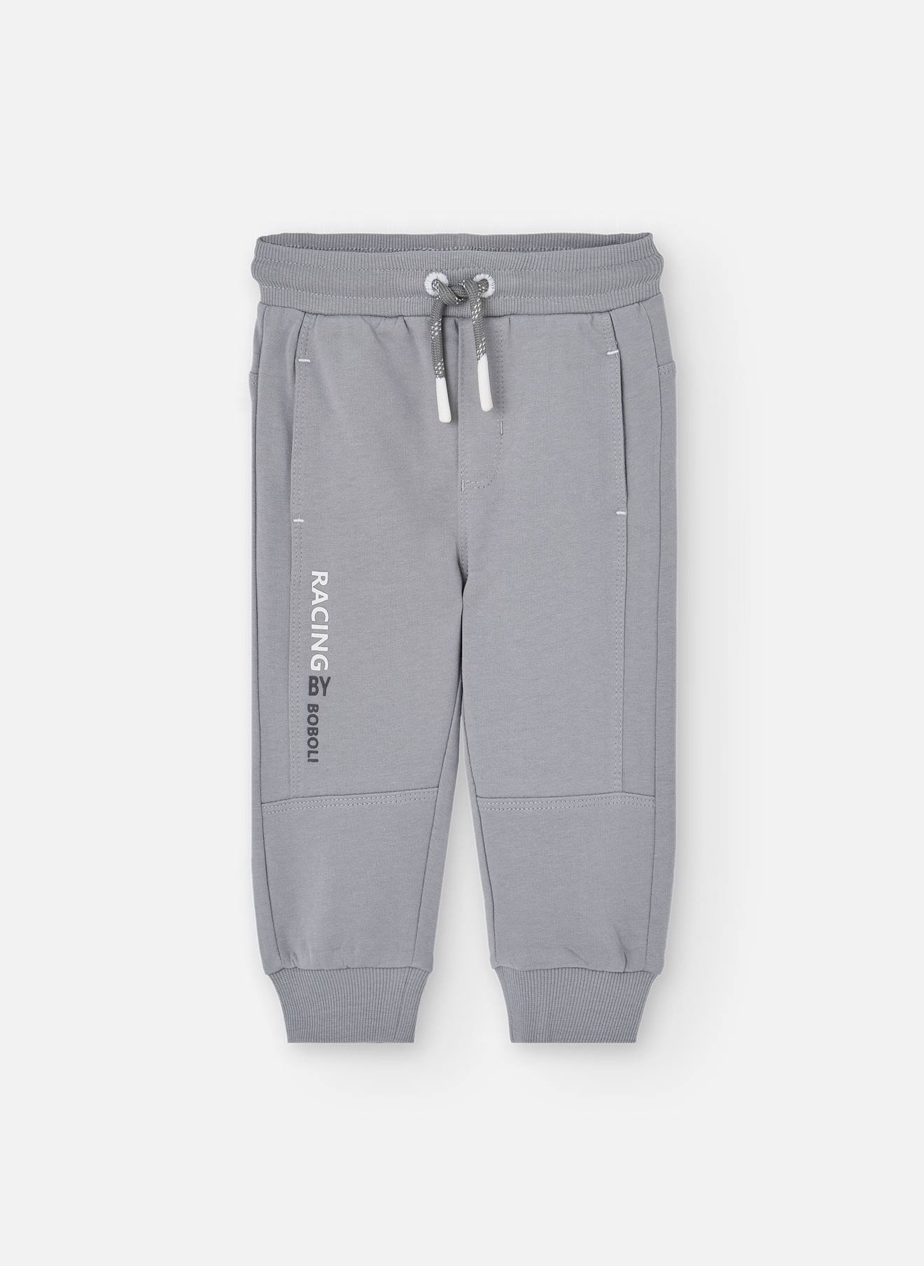 Pantalon De Sport 100 % Coton Avec Cordon De Serrage Gris
