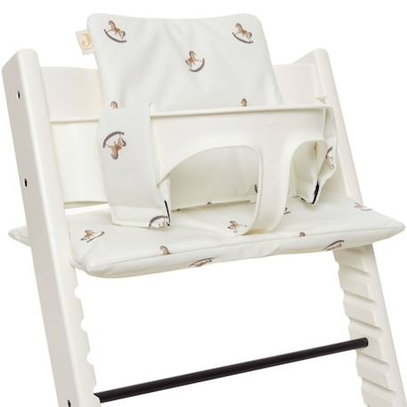 Jollein - Assise Pour Chaise Haute Stokke Nostalgic Ride Ecru, Maron