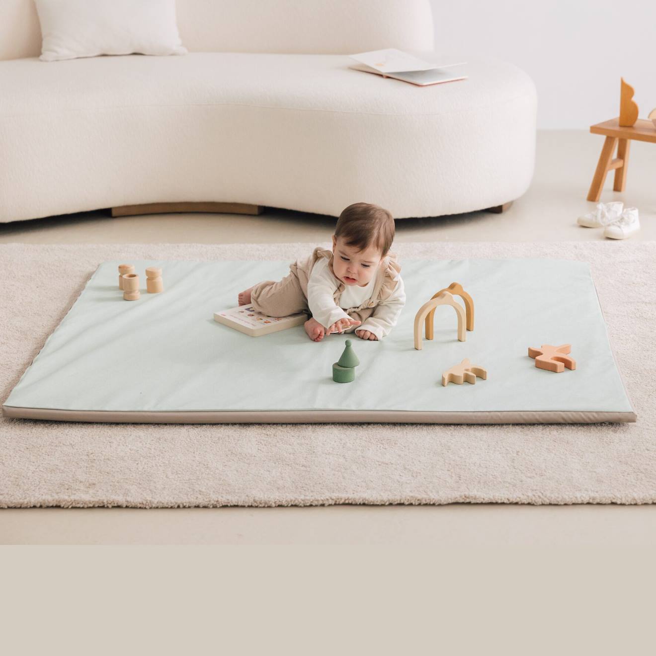 Tapis De Motricité Enrollagateo Basic Vert Menthe
