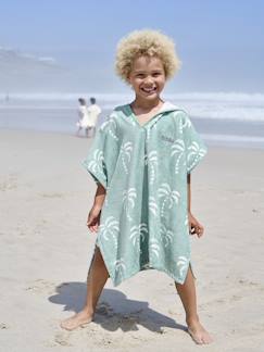 Linge de maison et décoration-Linge de bain enfant-Poncho de bain / plage enfant personnalisable, avec coton recyclé