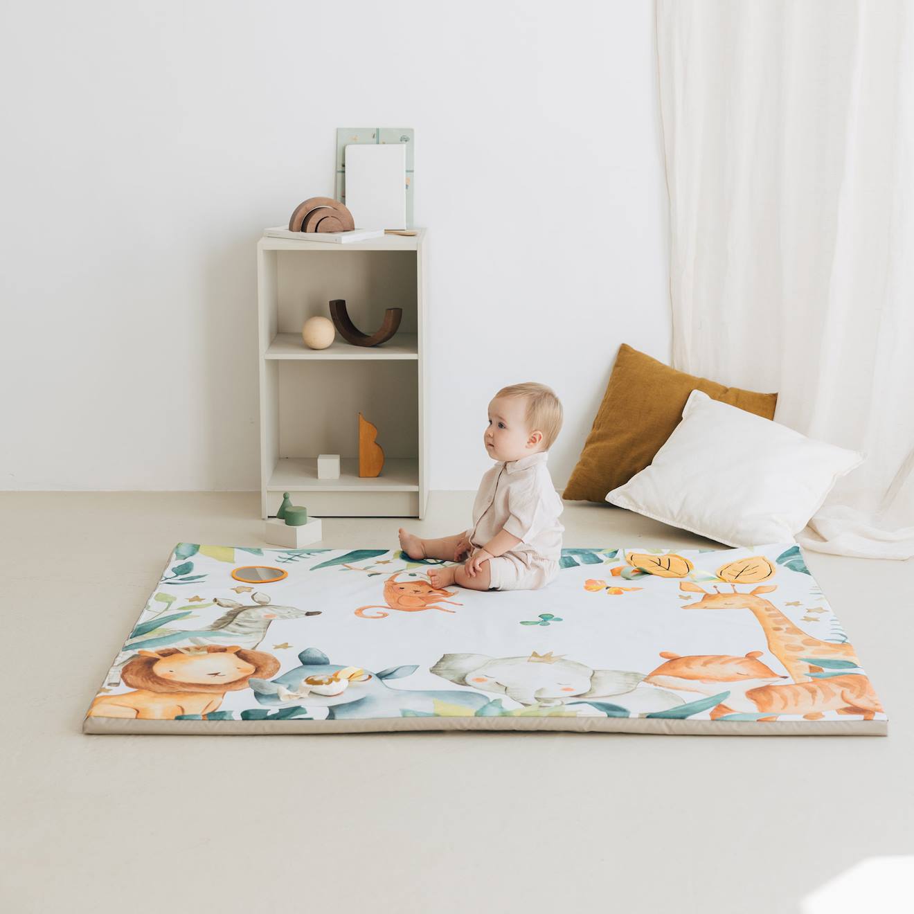 Tapis De Motricité Enrollagateo Motifs Safari