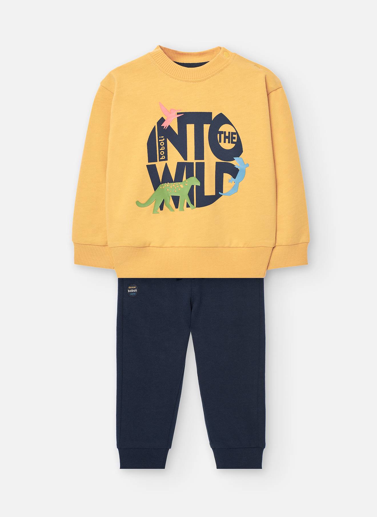 Survêtement Avec Col Rond Et Pantalon Avec Cordon De Serrage Jaune