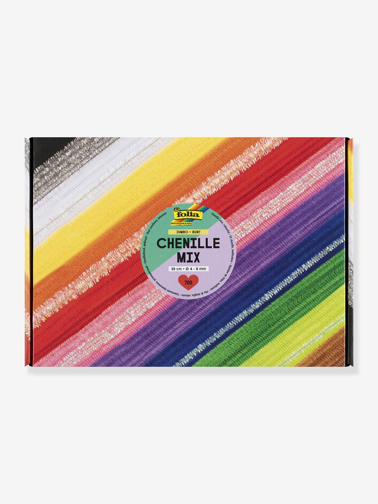 Mélange de fils chenille JUMBO COLORÉ folia, 700 pièces multicolore