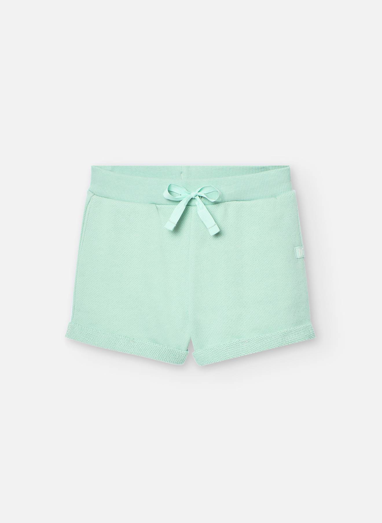 Short Uni En Coton Vert